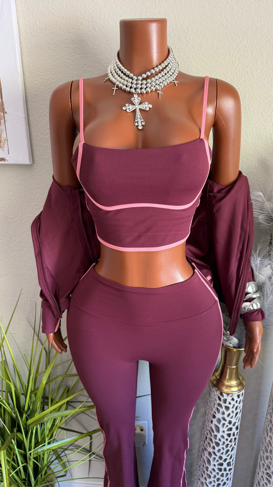 GO MODE 3 PIECE SET (BURGUNDY)