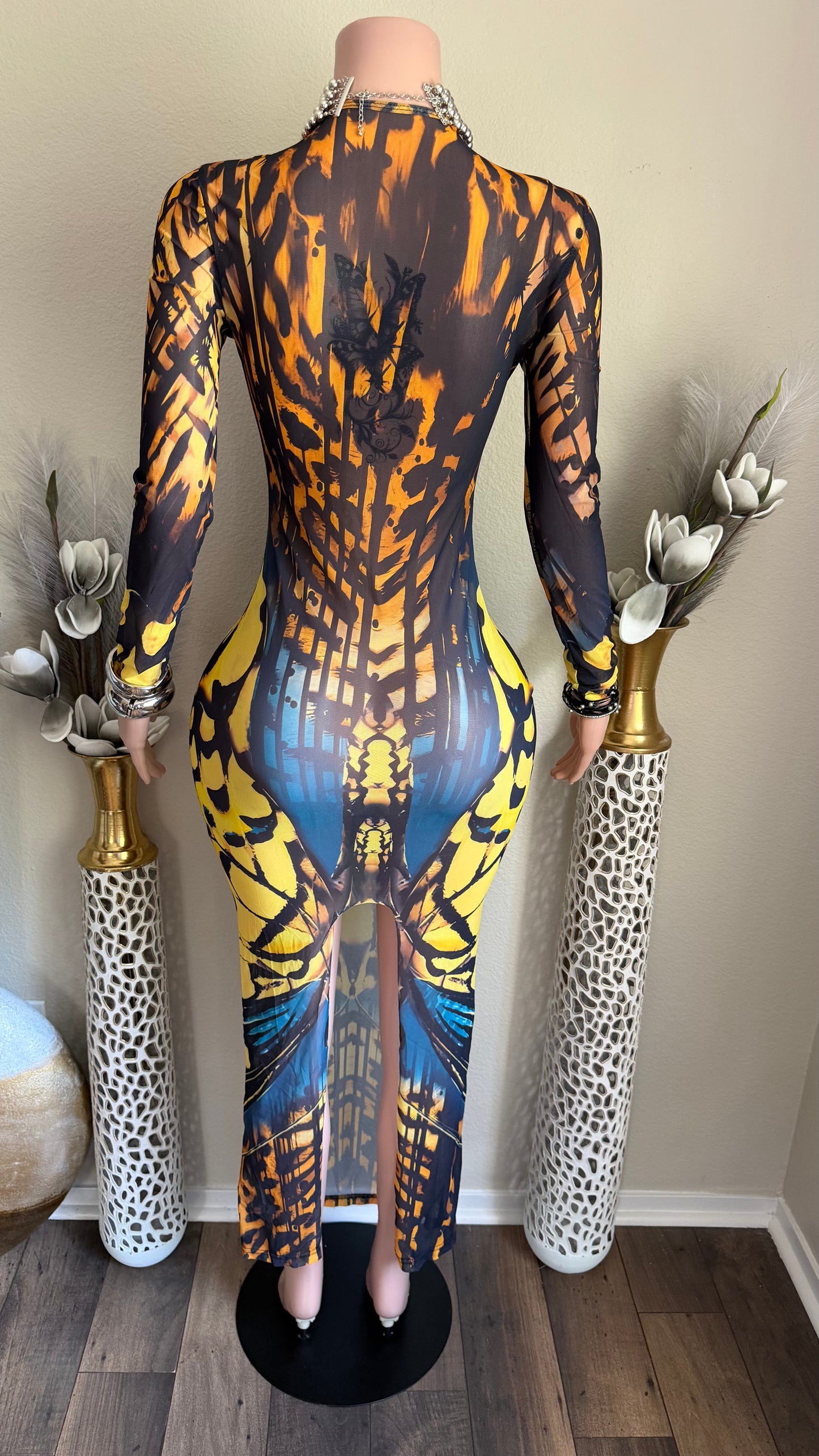 BUTTERFLY EFFECT DRESS (YELLOW)