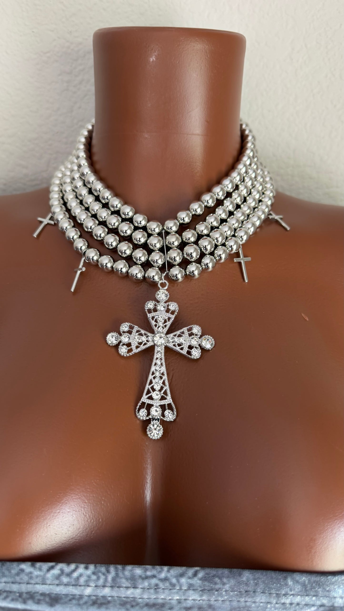 AFTERLIFE CROSS NECKLACE (SILVER)