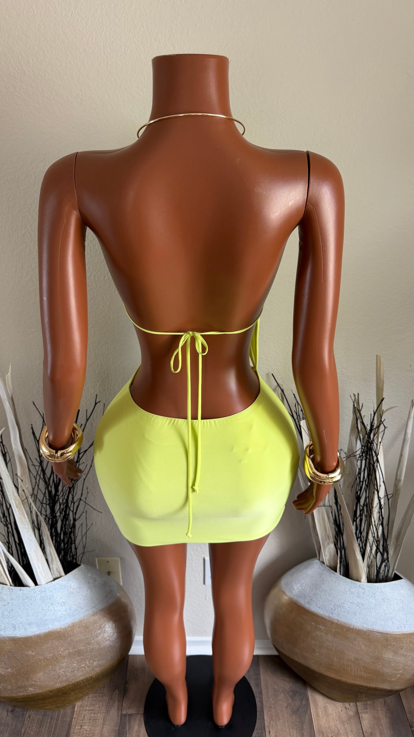 LOVER GIRL DRESS (LIME)