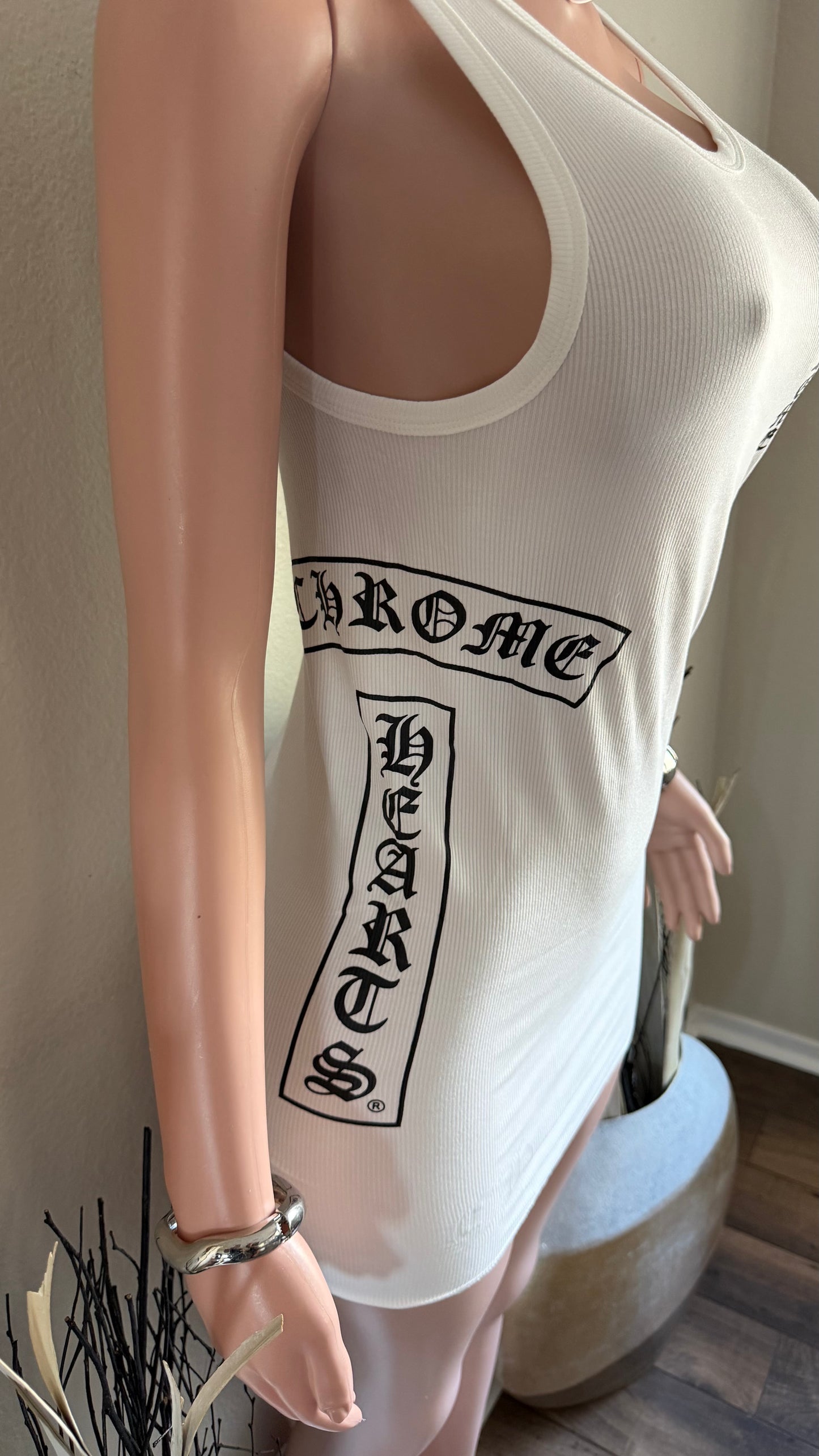 CHROME LUXE DRESS (WHITE)
