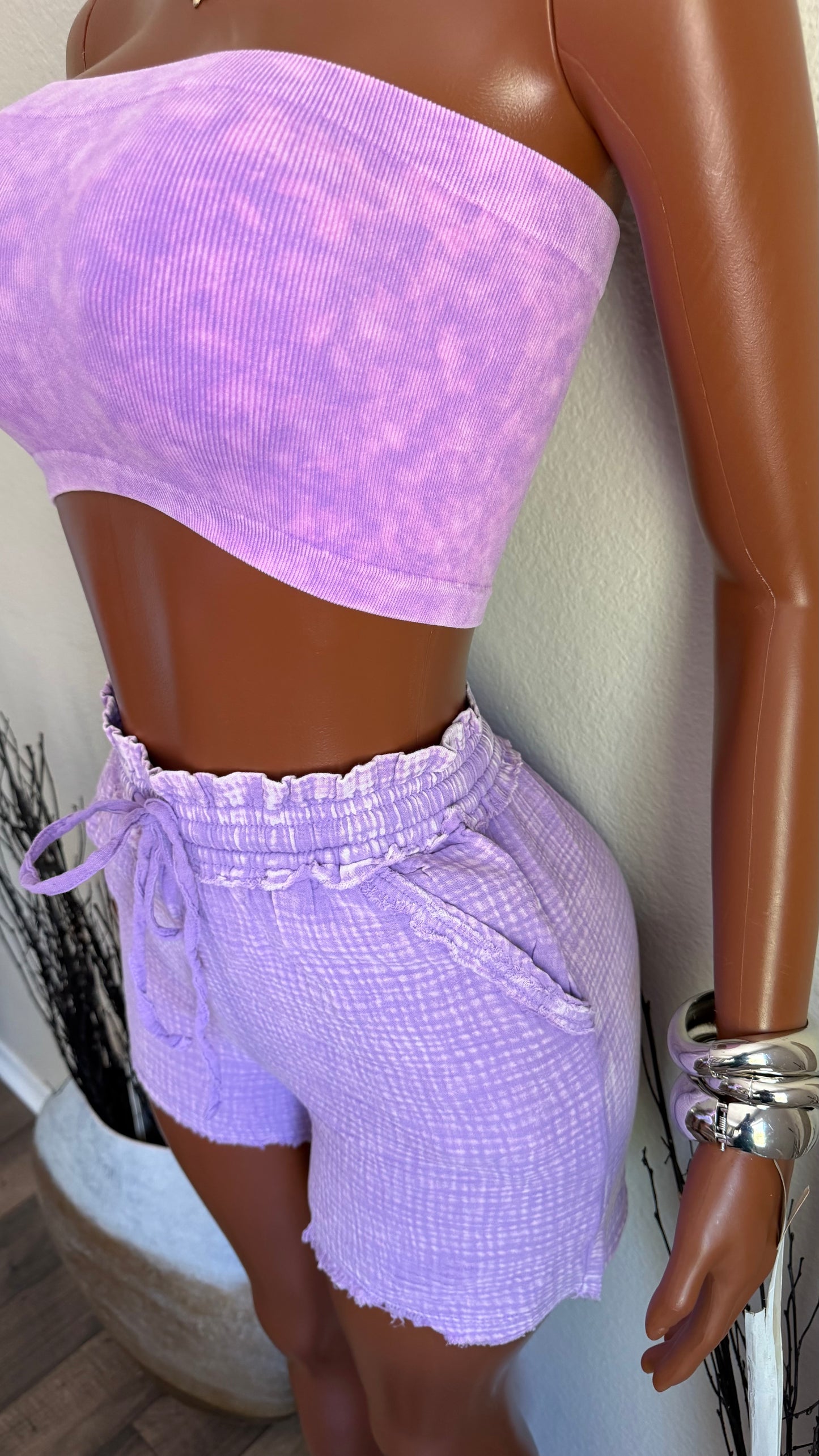 FIRST PICK SHORT SET (LILAC)