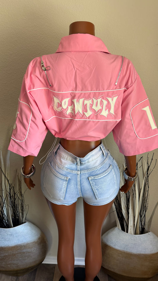 RHINESTONE DENIM SHORTS