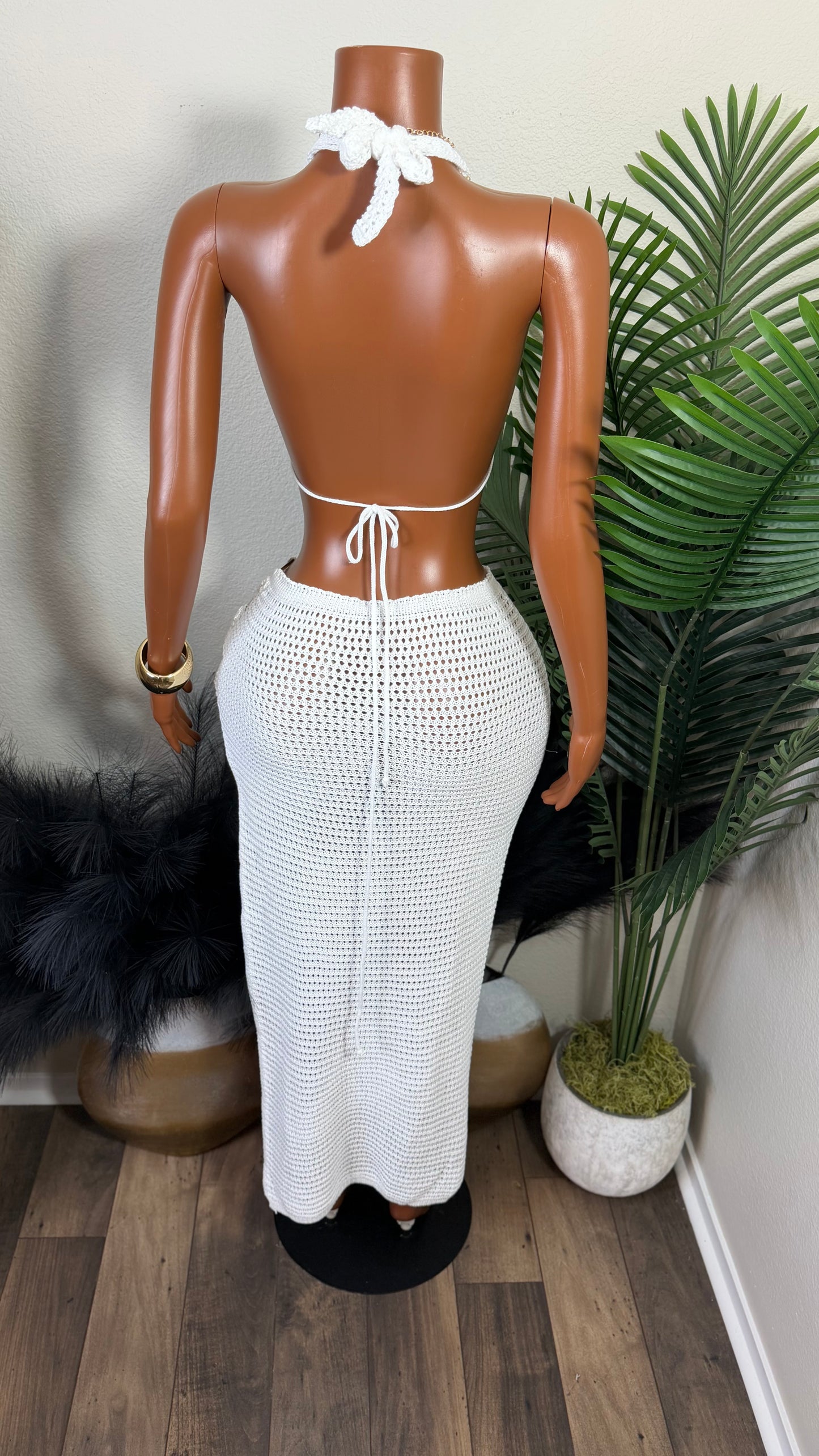 GOLDEN VIEW SKIRT SET (WHITE)
