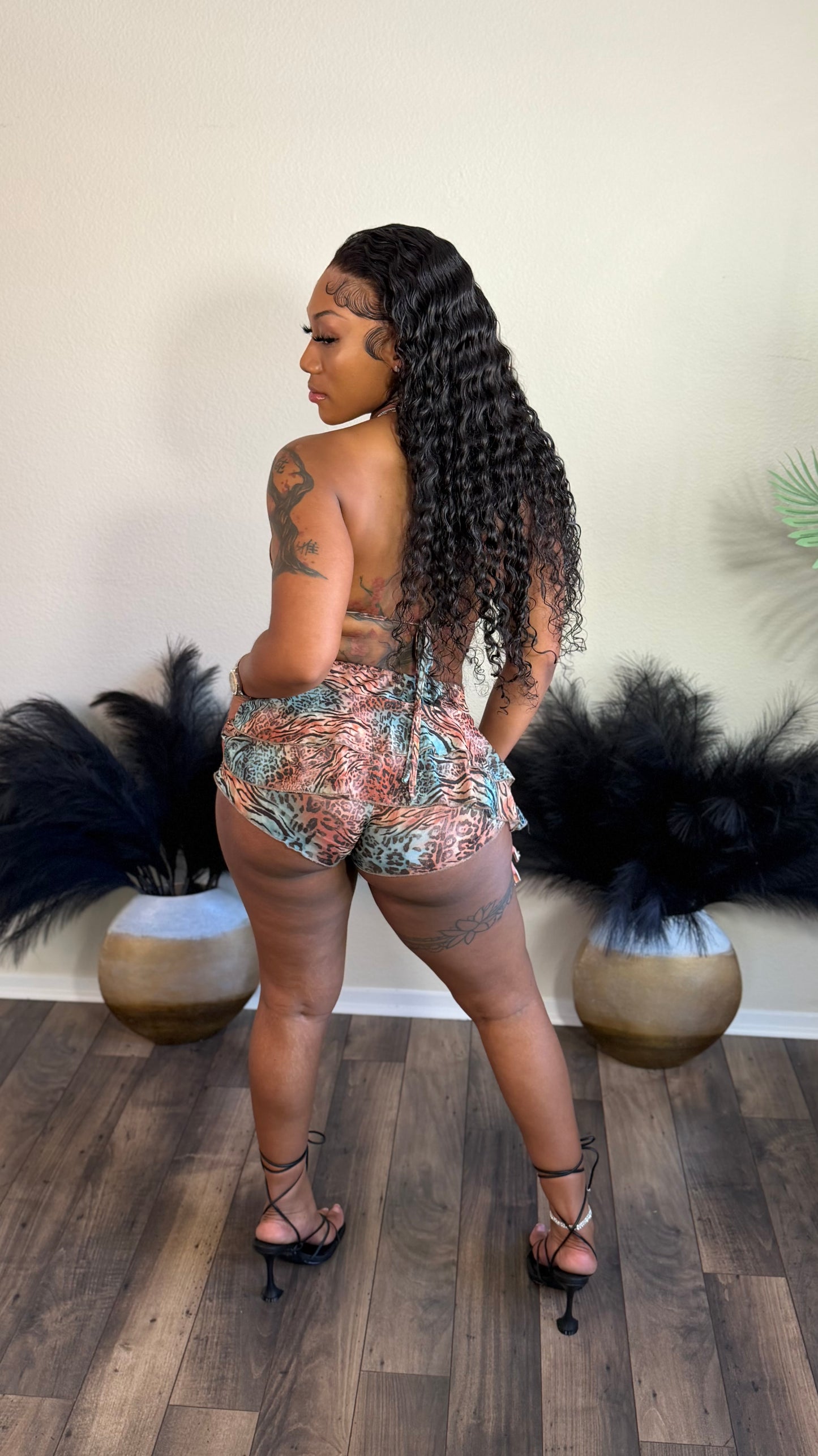 UNTAMED BEAUTY ROMPER (BLUE)