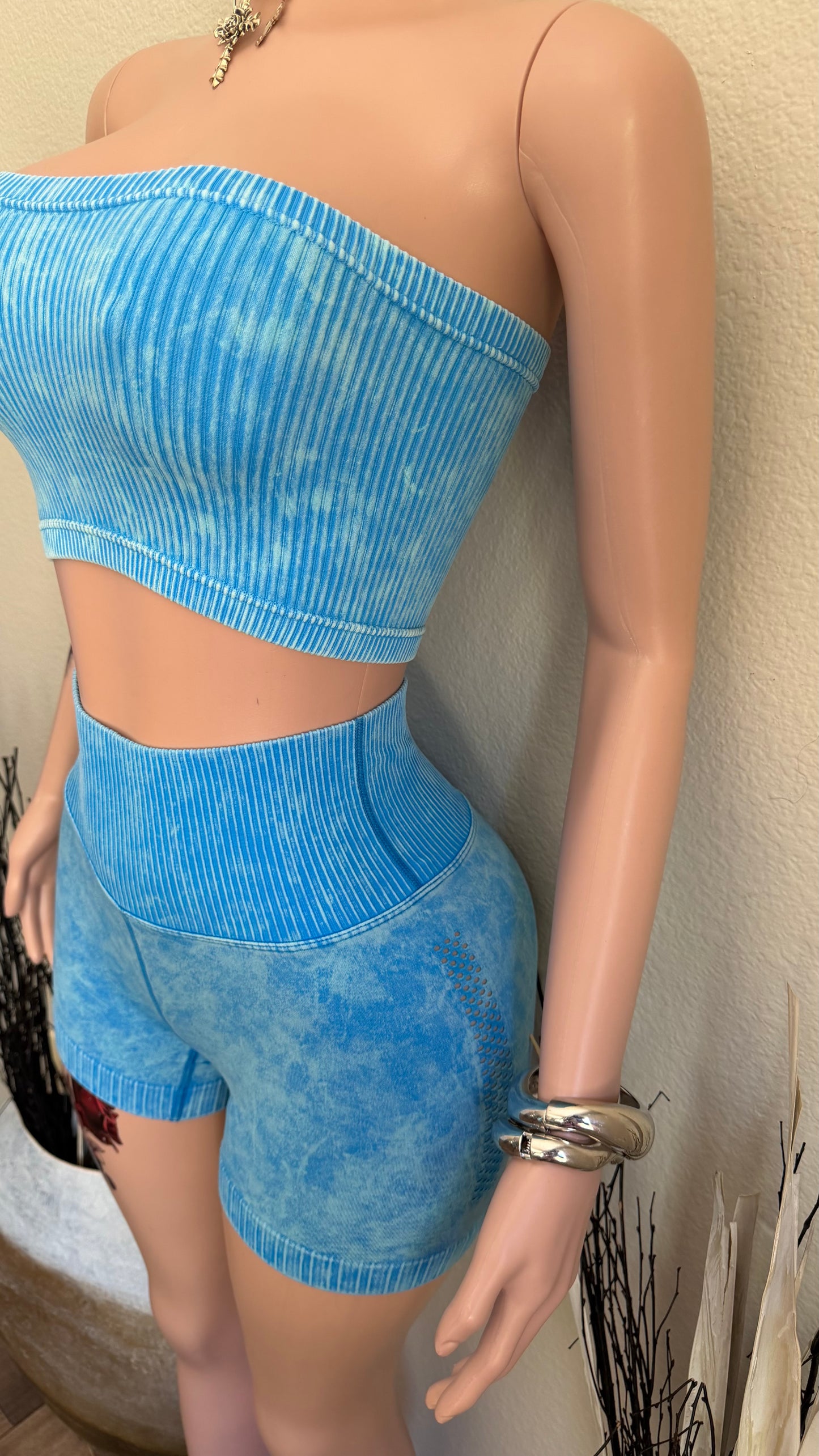 FLEX APPEAL ACID WASH SET (SKY BLUE)