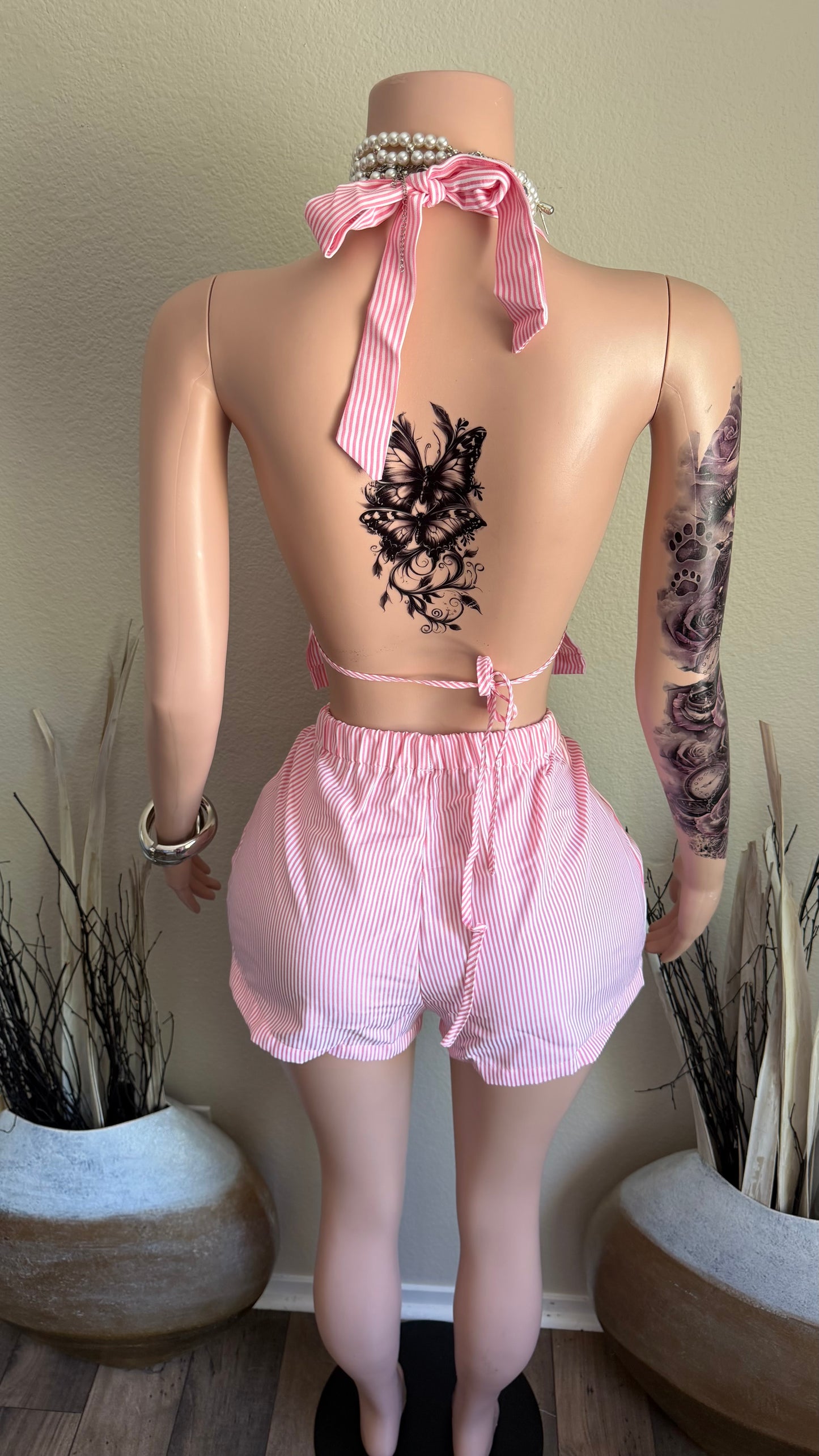 PRETTY CURRENT SHORT SET (PINK)