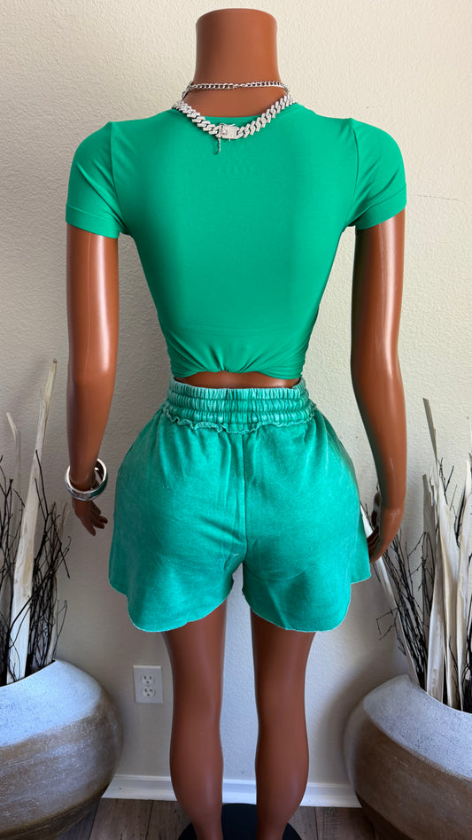 THE GO-TO SHORT SET (GREEN)