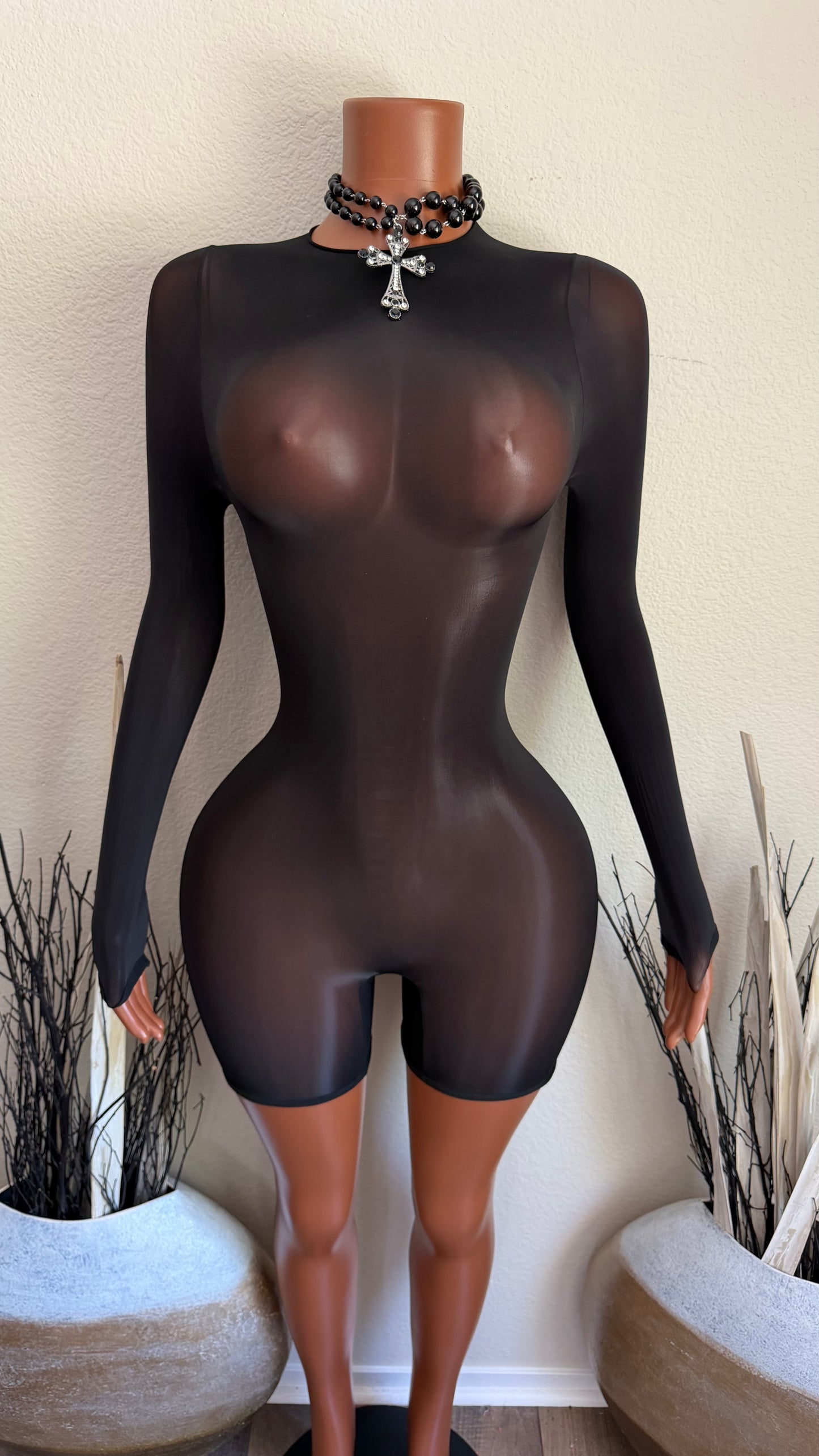 UPTOWN SEE THRU ROMPER