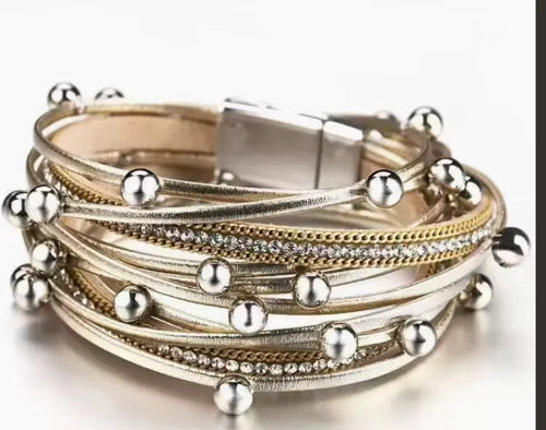 ROCKSTAR WRAP BRACELET (GOLD)