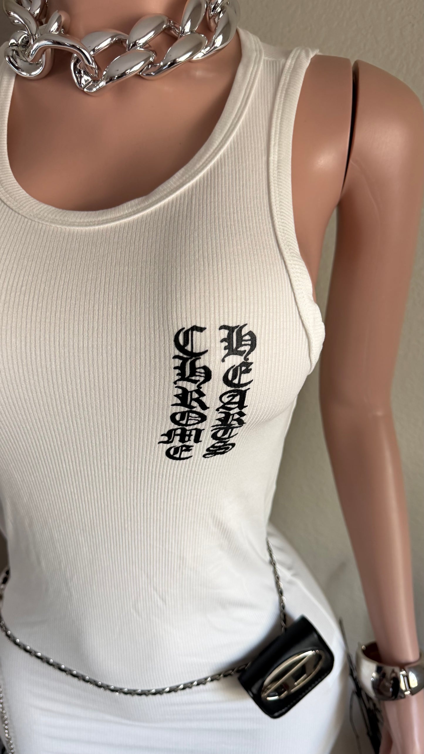 CHROME LUXE DRESS (WHITE)