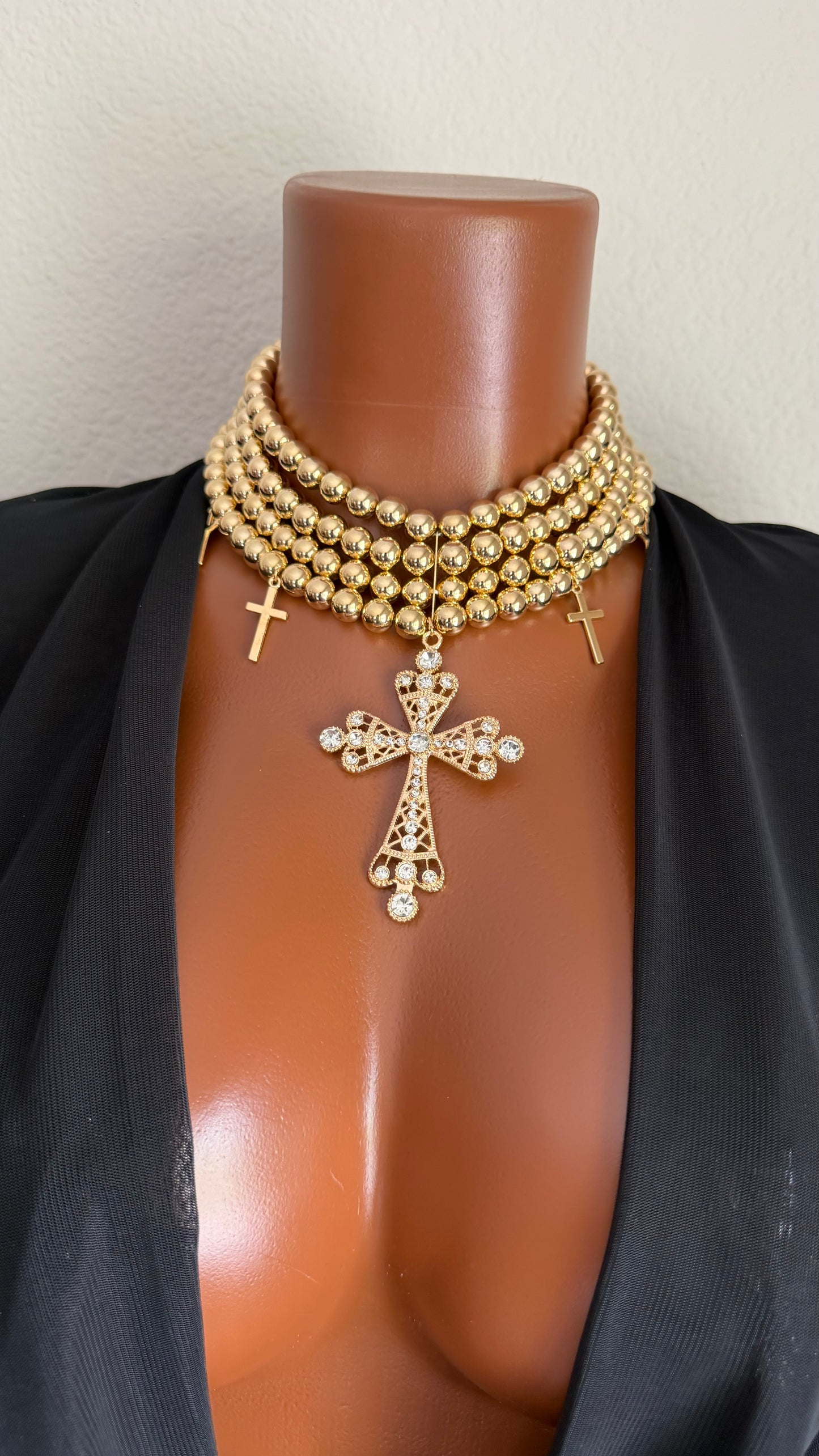 AFTERLIFE CROSS NECKLACE (GOLD)