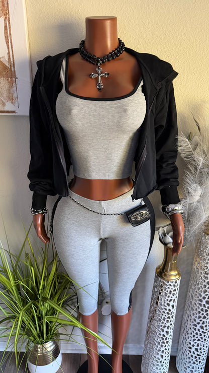 CASUALLY CUTE 3 PIECE SET (BLACK)