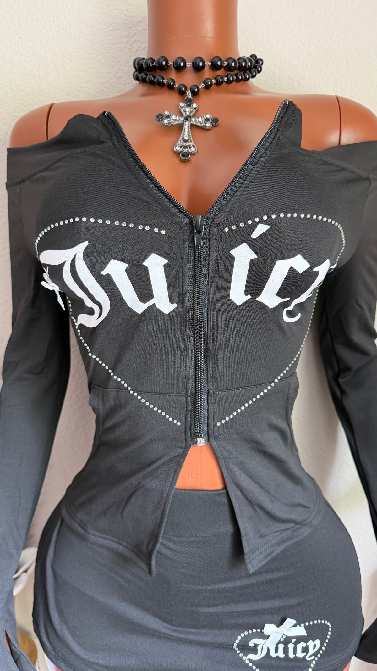 OH SO JUICY SKORT SET (BLACK)