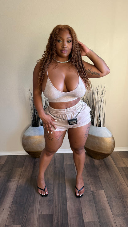 VELOCITY VIBE SHORT SET (ASH MOCHA)