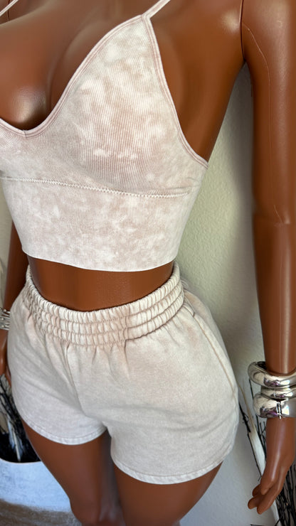 VELOCITY VIBE SHORT SET (ASH MOCHA)