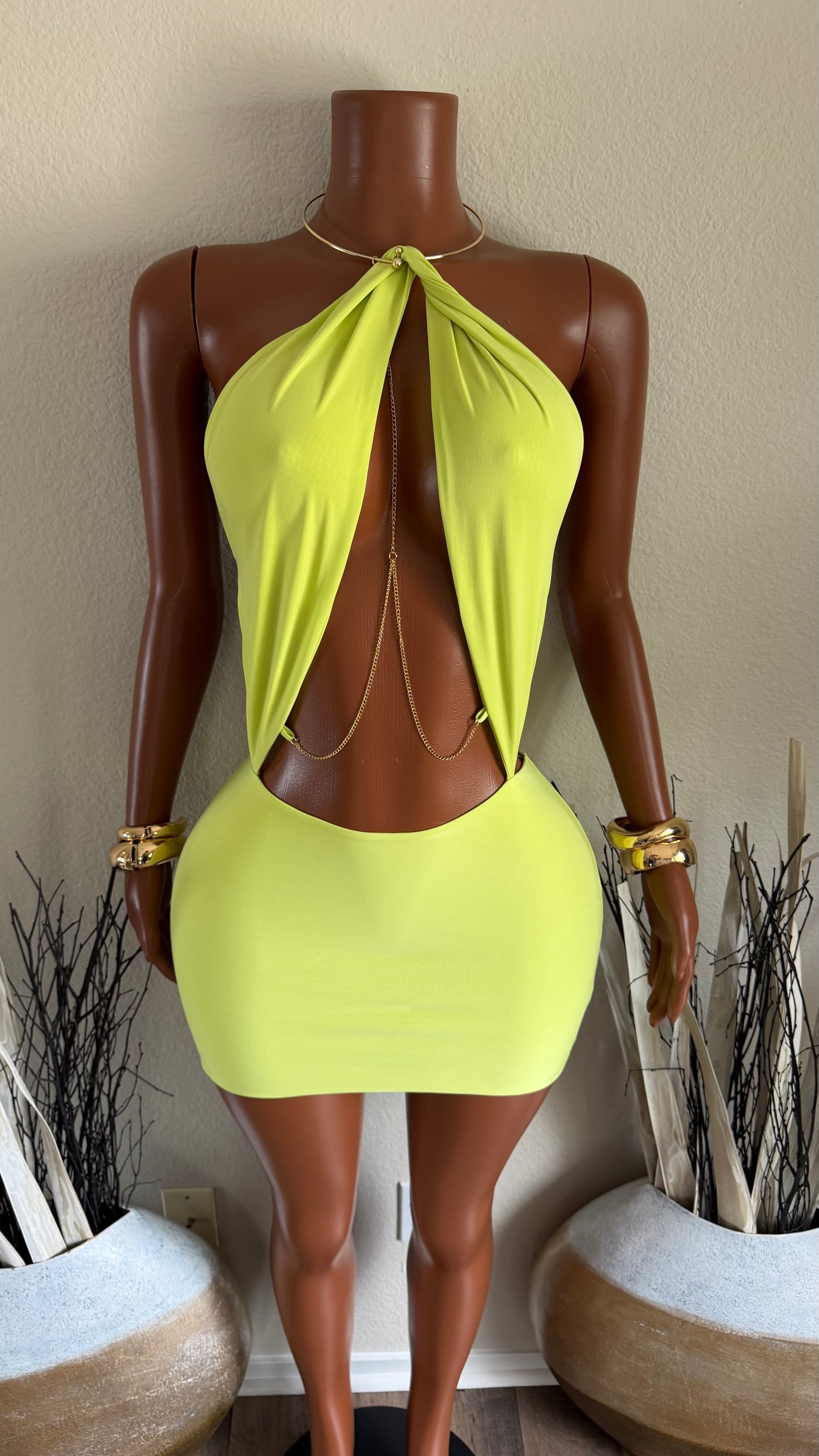 LOVER GIRL DRESS (LIME)