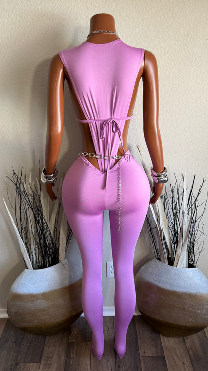 AFTER DARK STOCKING SET (LILAC)