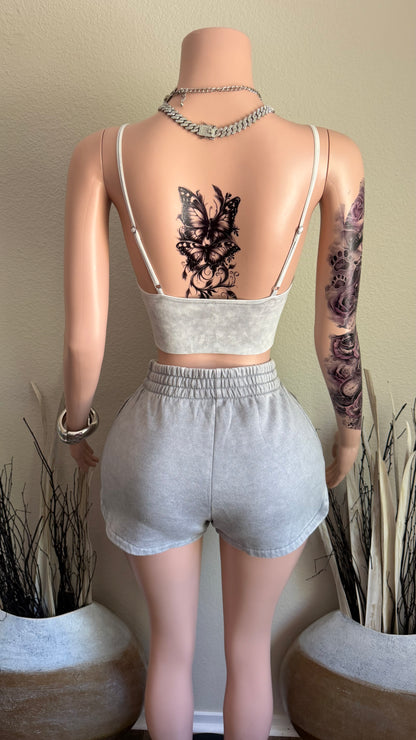 VELOCITY VIBE SHORT SET (GREY)