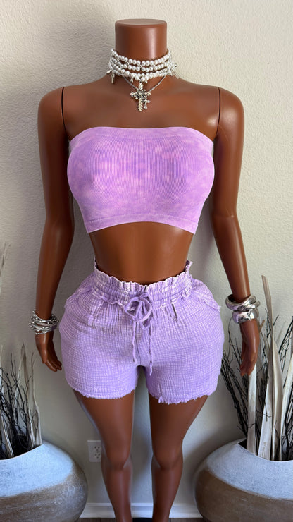 FIRST PICK SHORT SET (LILAC)