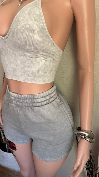 VELOCITY VIBE SHORT SET (GREY)