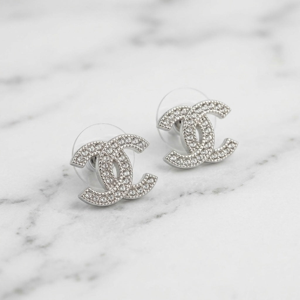 ICON STUDDED EARRINGS (SILVER)