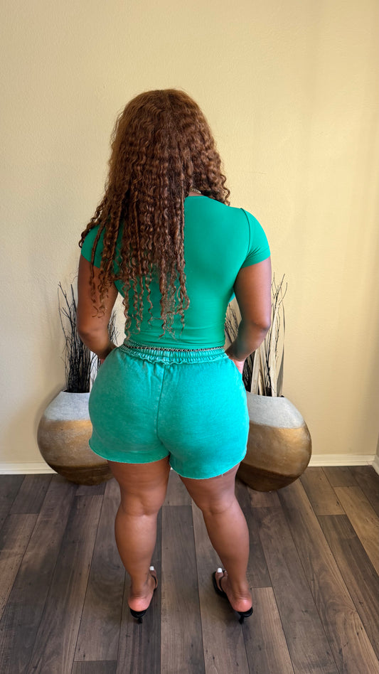 THE GO-TO SHORT SET (GREEN)