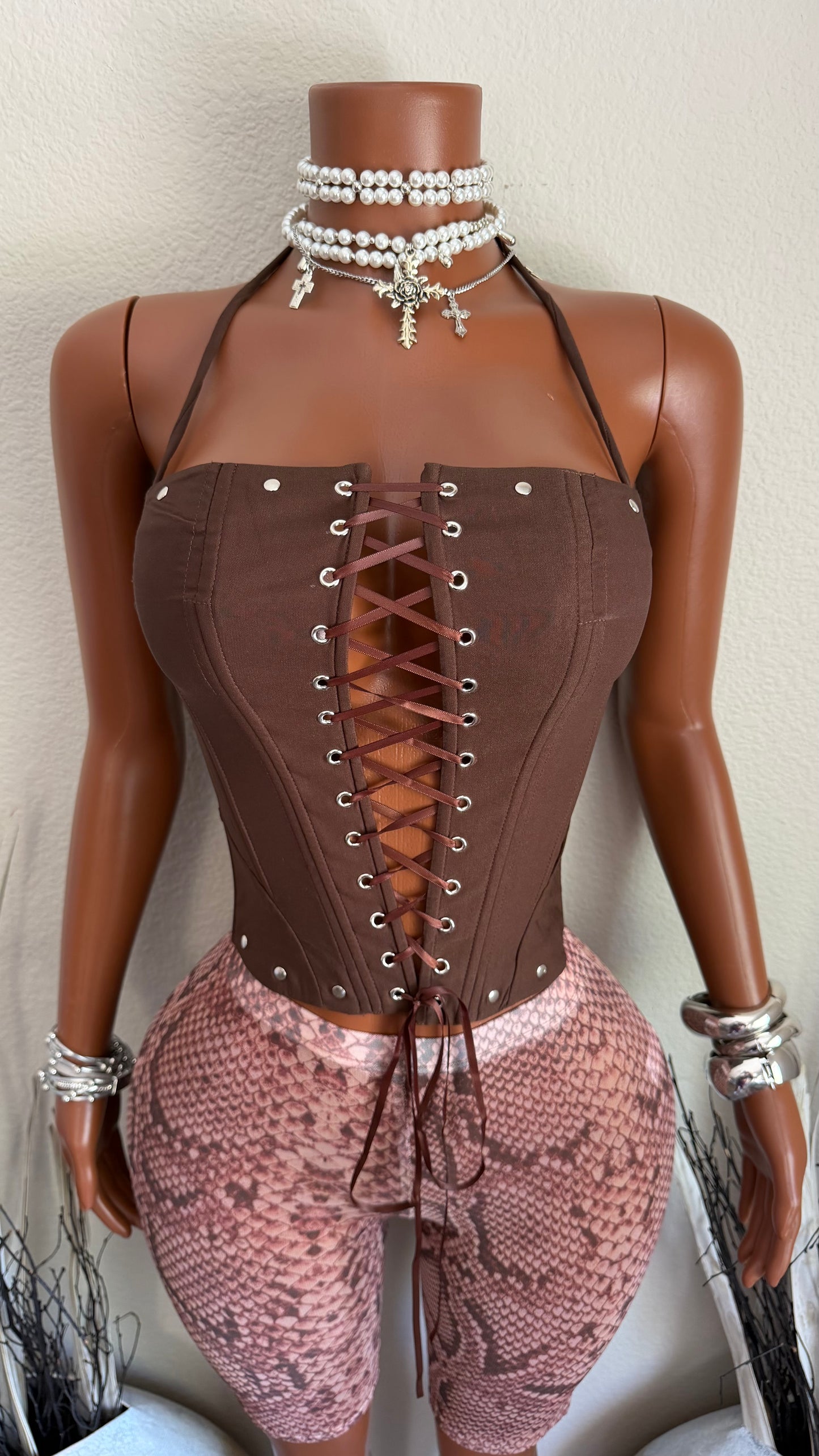 SWEET TALKER BUSTIER (BROWN)