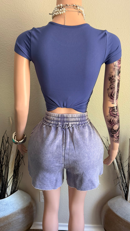 THE GO -TO SHORT SET (BLUE)
