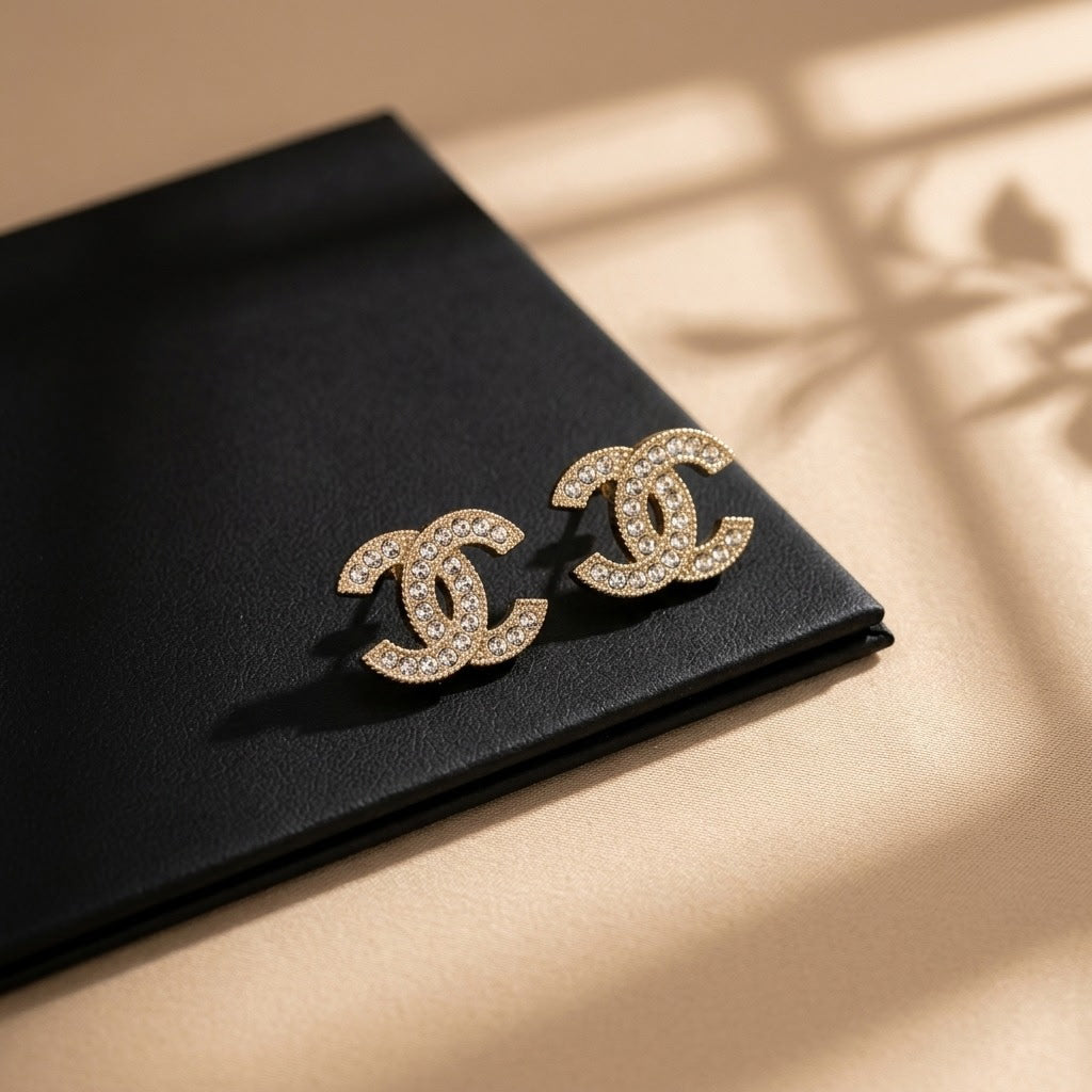 ICON STUDDED EARRINGS (GOLD)