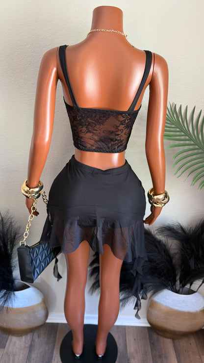 PRISSY GURL SKIRT (BLACK)