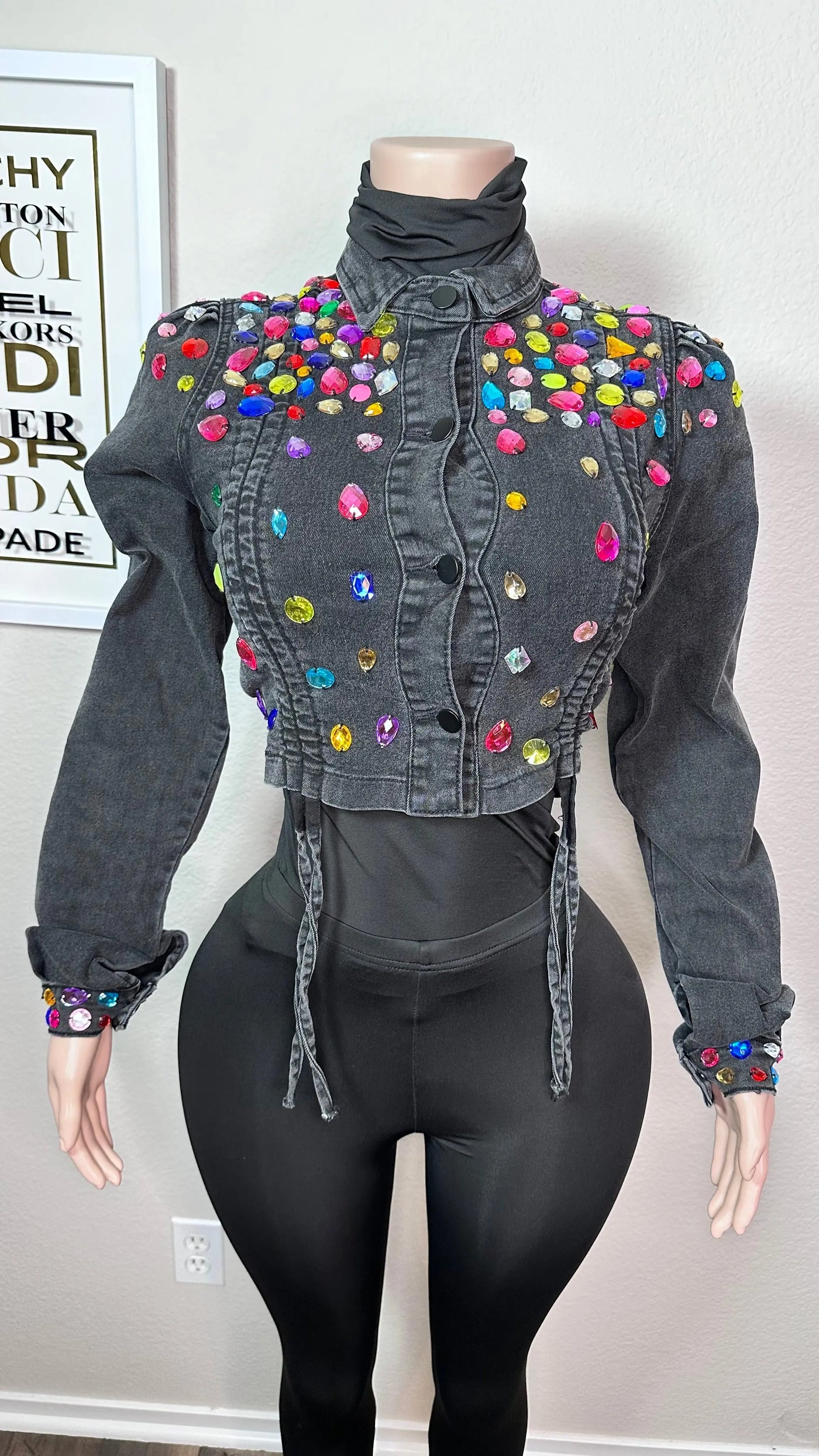 BEJEWELED DENIM JACKET Couture For You