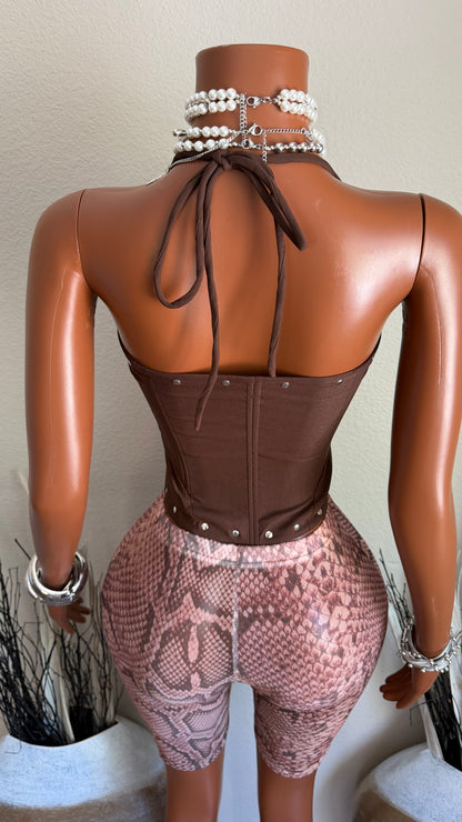 SWEET TALKER BUSTIER (BROWN)