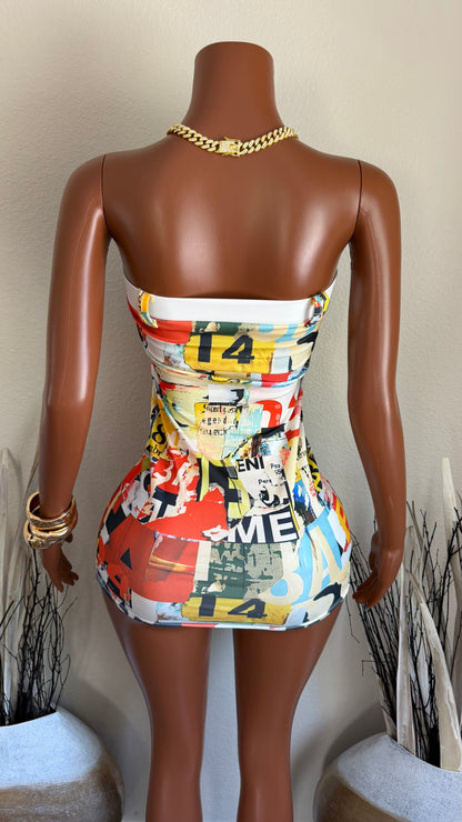 PAINTED INSTINCT MINI DRESS