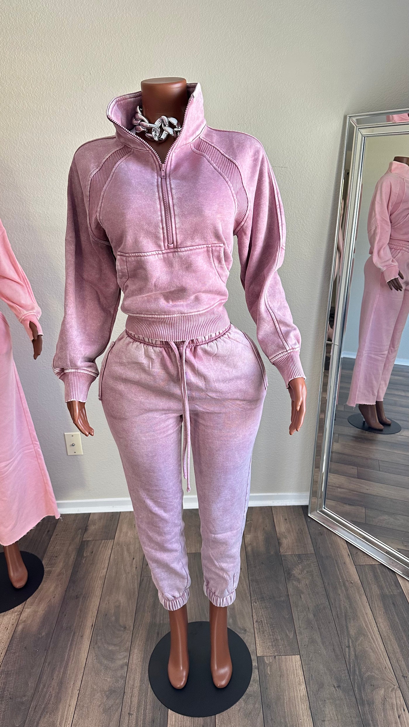 CALL ME WHEN YOU READY 3 PIECE SET (ASH ROSE) Couture For You