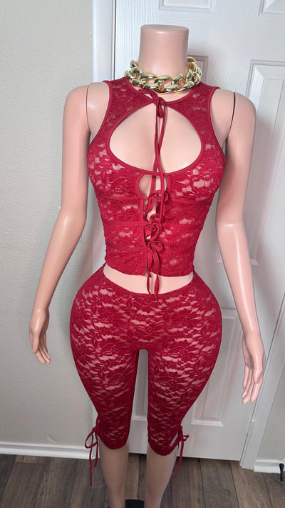 CAUSE A SCENE SET (BURGUNDY) Couture For You