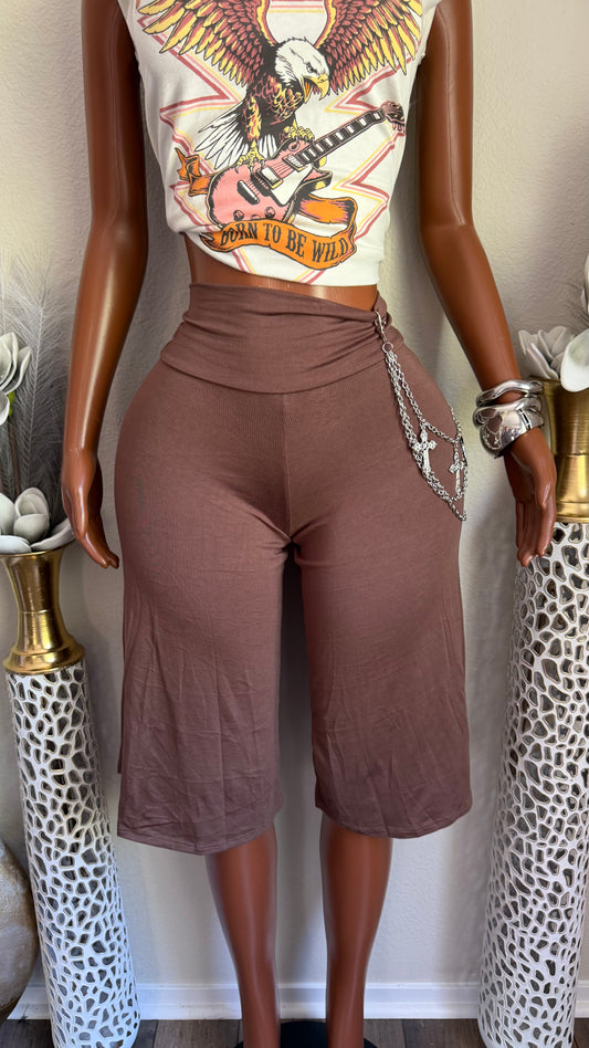 EASY BREEZY GAUCHOS (BROWN)