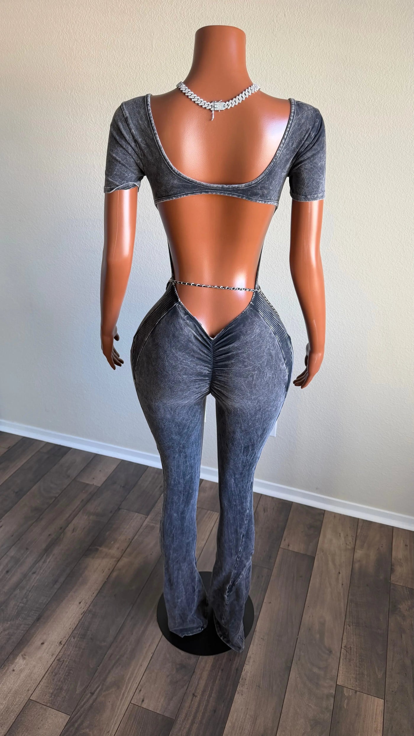 CITY LUXE MINERAL WASH JUMPSUIT (BLACK) Couture For You