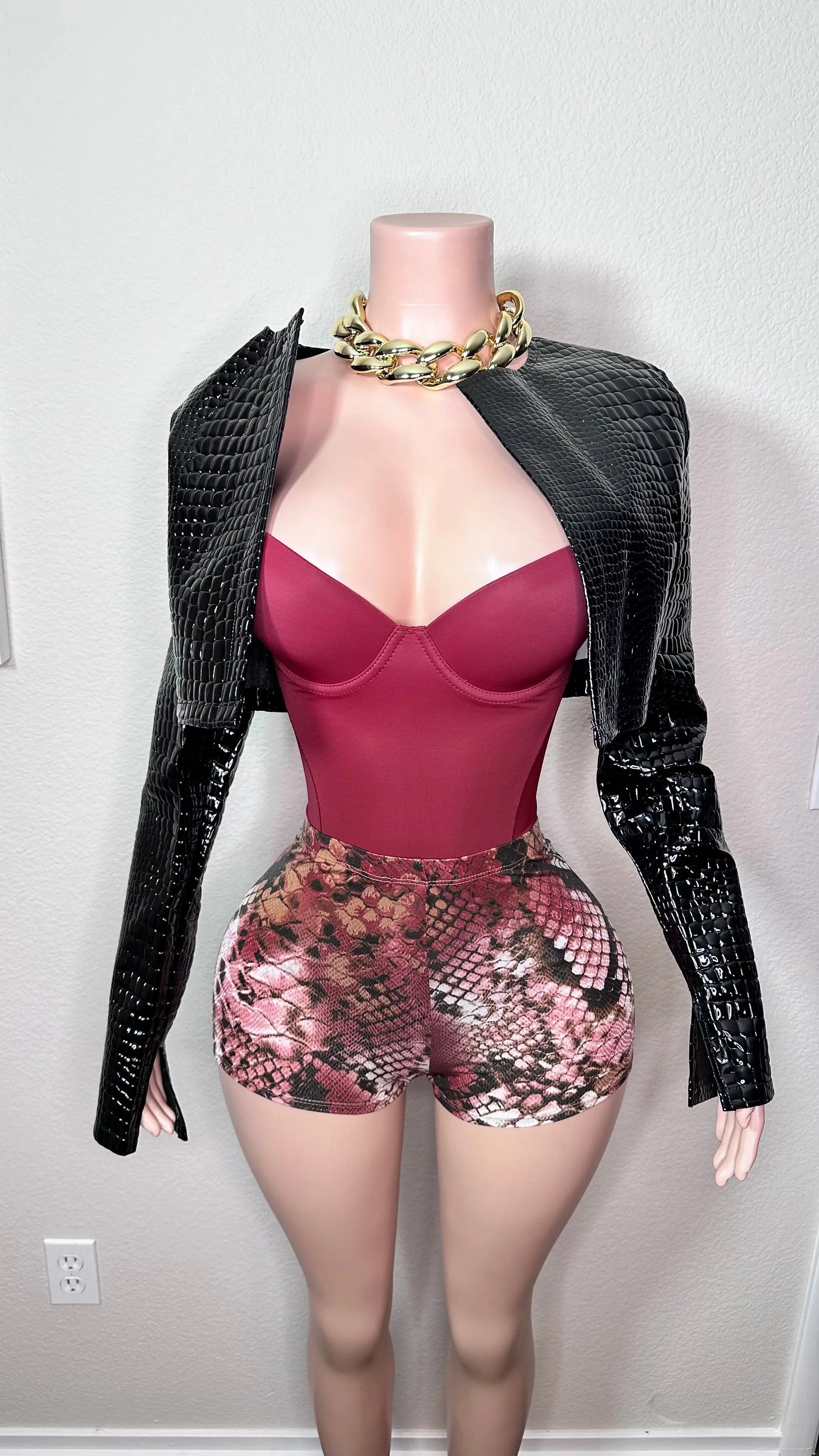 CORSET BODYSUIT (BURGUNDY) Couture For You