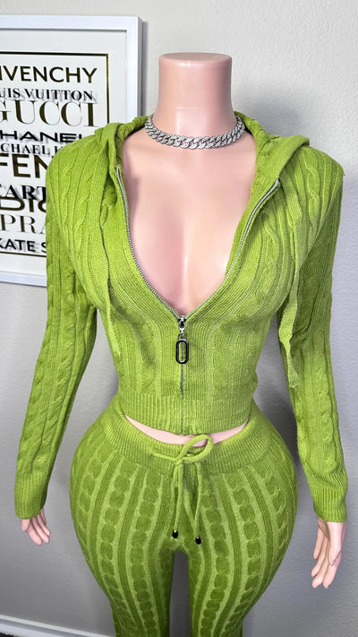 COZY SWEATER SET (GREEN) Couture For You