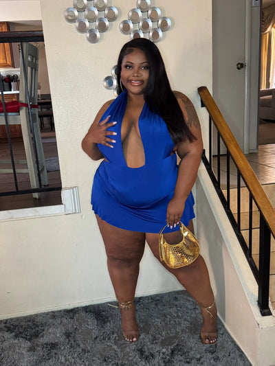 CYN ROMPER DRESS (ROYAL BLUE) Couture For You