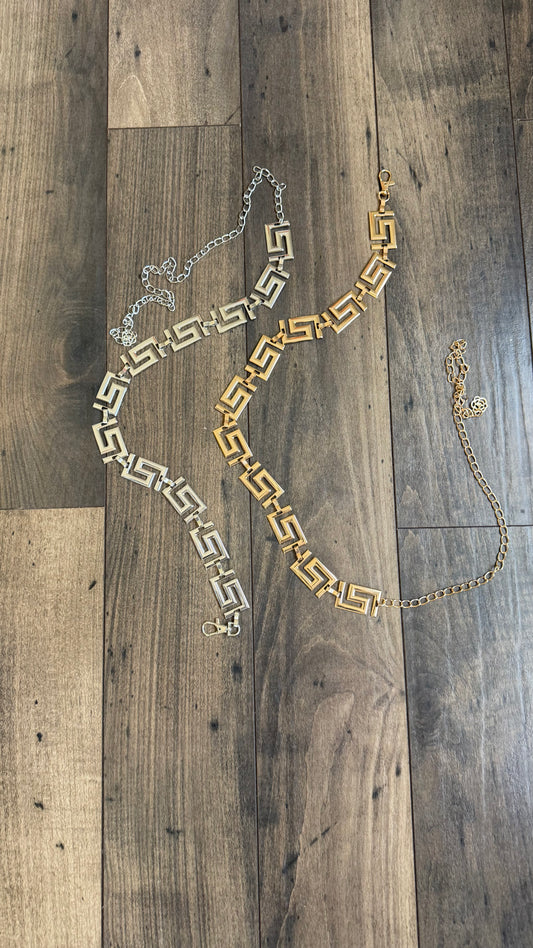 GREEK LINK CHAIN BELT