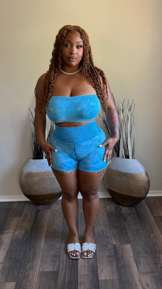 FLEX APPEAL ACID WASH SET (SKY BLUE)