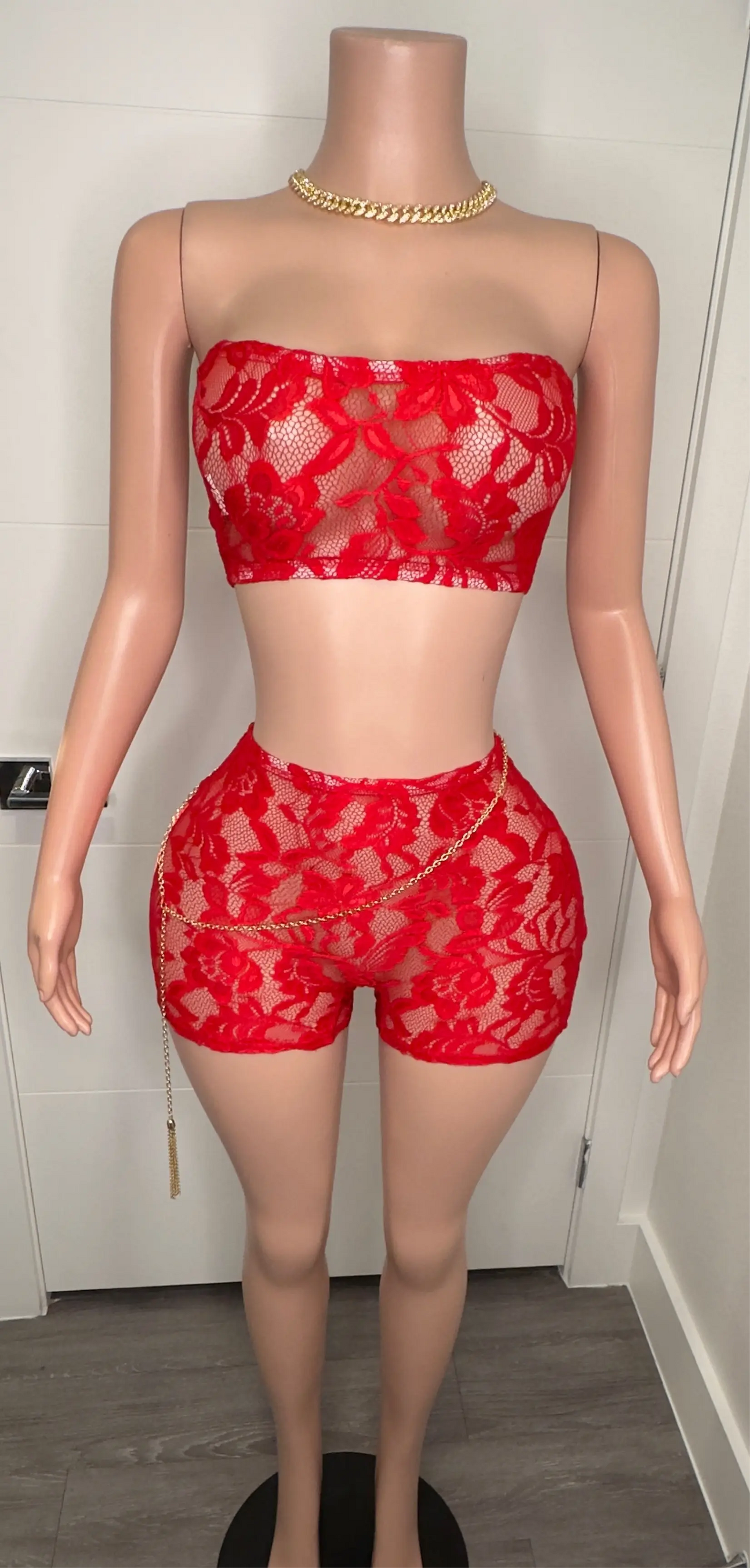 DELICATE SET (RED) Couture For You