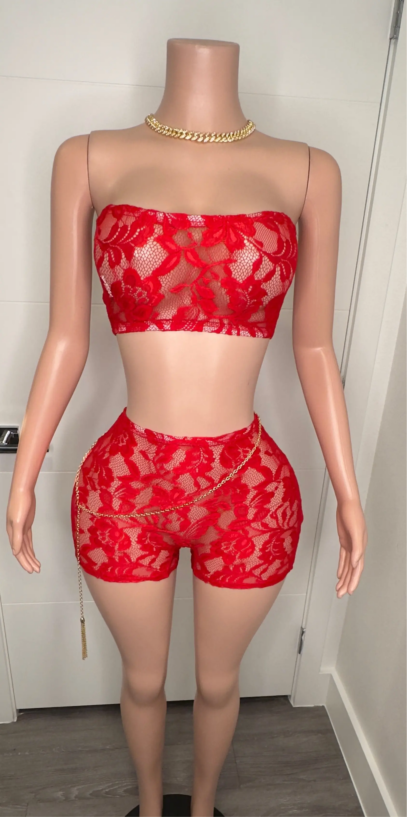 DELICATE SET (RED) Couture For You