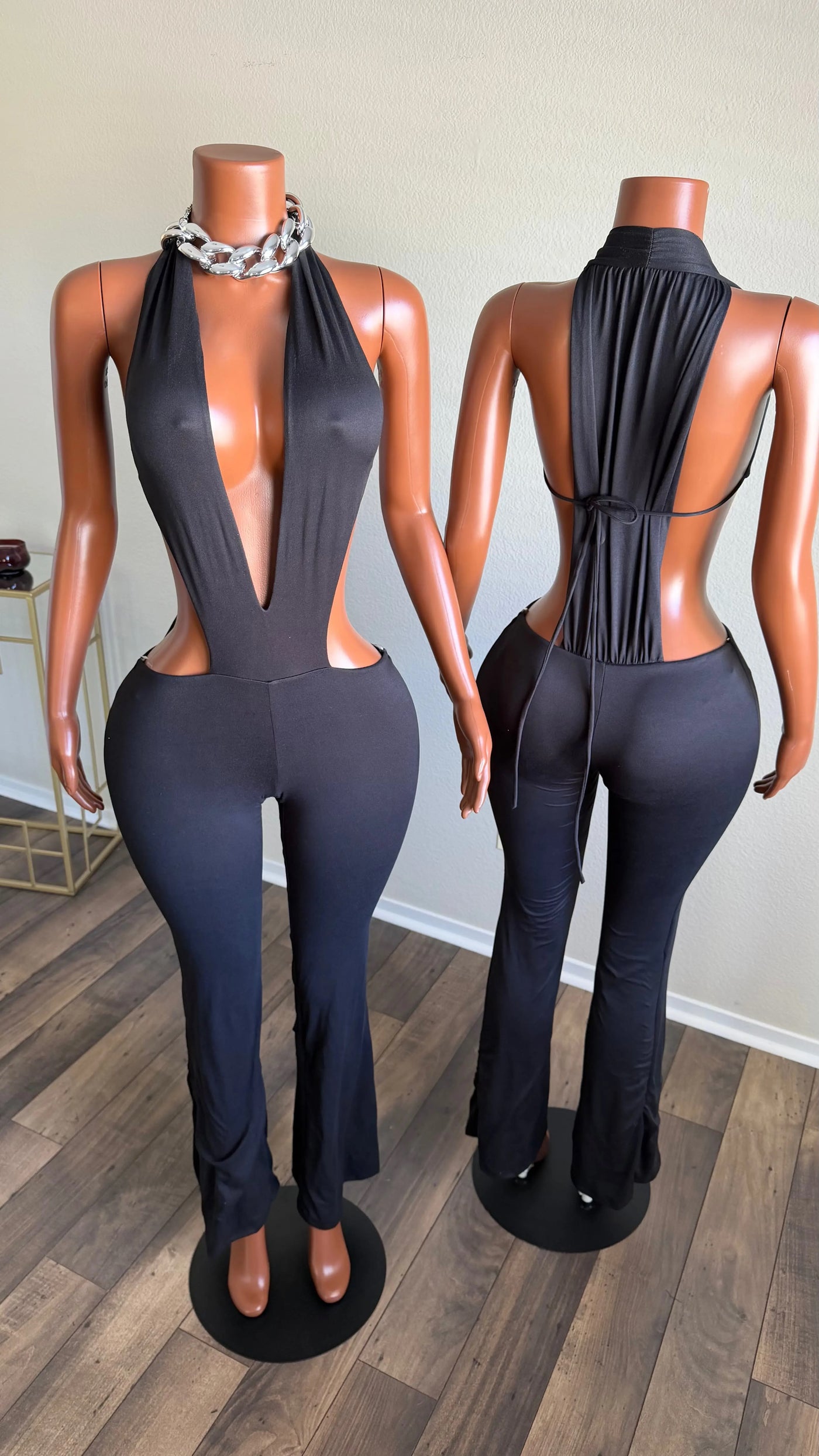 DONT TEMPT ME V NECK JUMPSUIT Couture For You