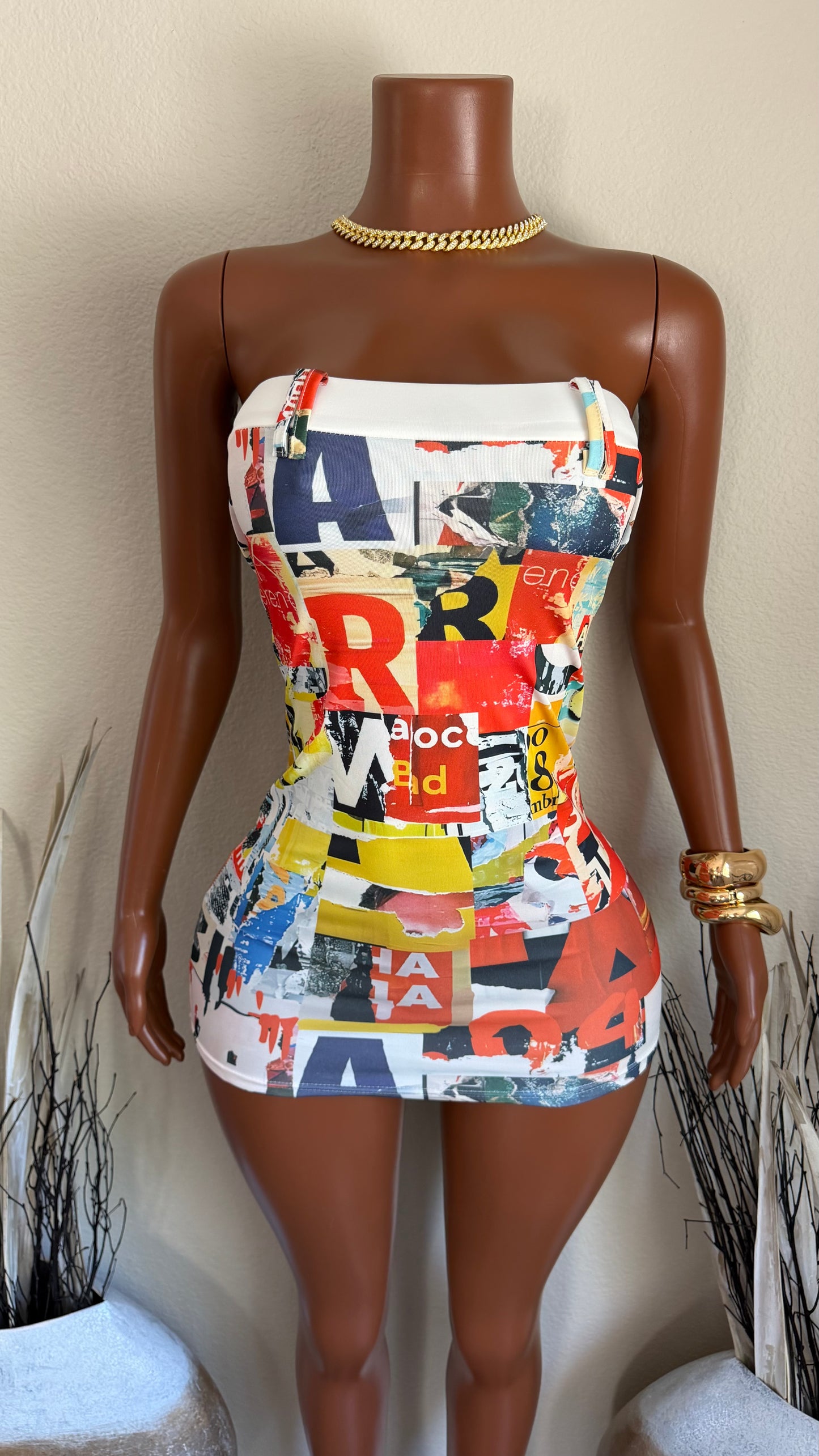 PAINTED INSTINCT MINI DRESS