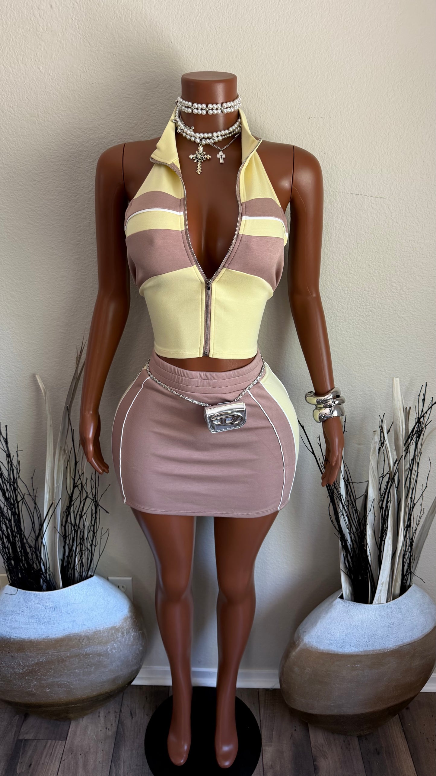 URBAN PACE 2 PIECE SET (LT. YELLOW/BROWN)