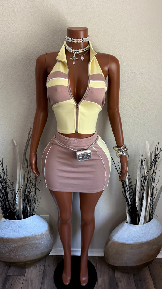 URBAN PACE 2 PIECE SET (LT. YELLOW/BROWN)