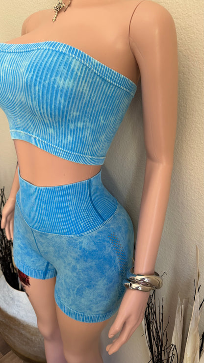 FLEX APPEAL ACID WASH SET (SKY BLUE)